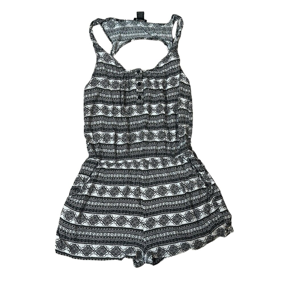 romper shorts spring break S summer sleeveless lightweigt twee peephole back